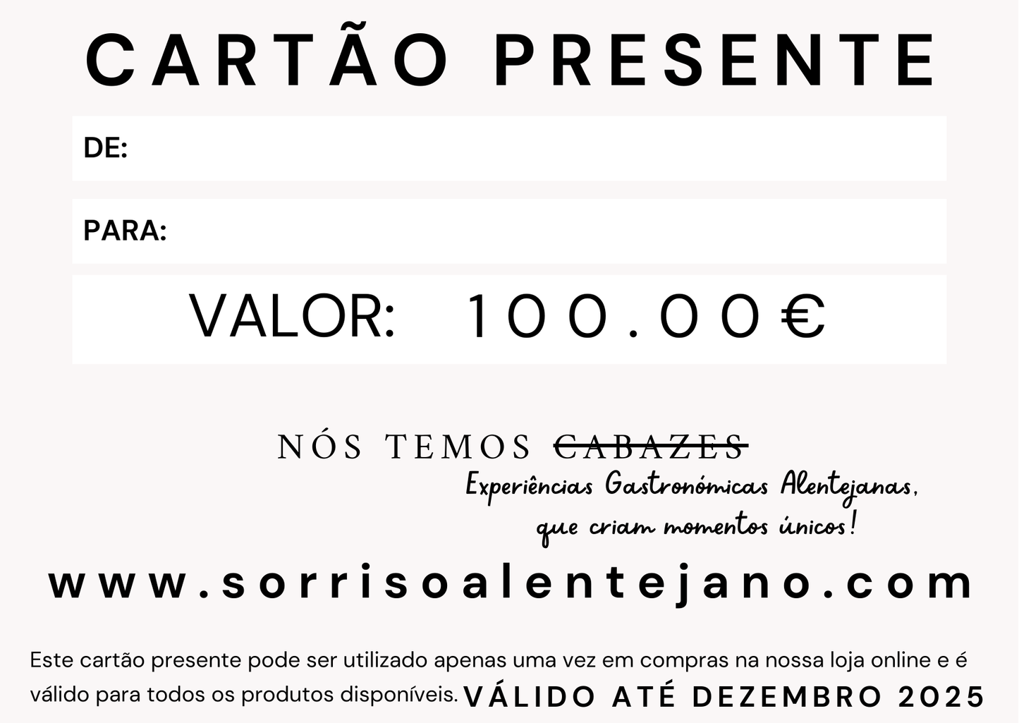 Alentejo Smile Gift Card